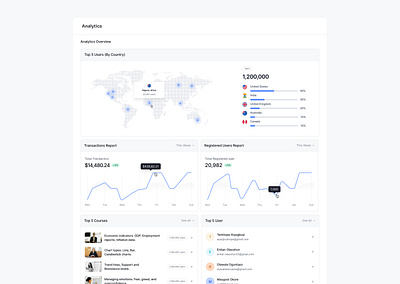 Analytics Overview. design ui ui design ux ux design