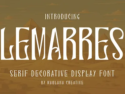 Lemarres Decorative Display Font animation branding design font fonts graphic design illustration logo nostalgic ui