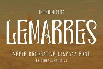 Lemarres Decorative Display Font animation branding design font fonts graphic design illustration logo nostalgic ui