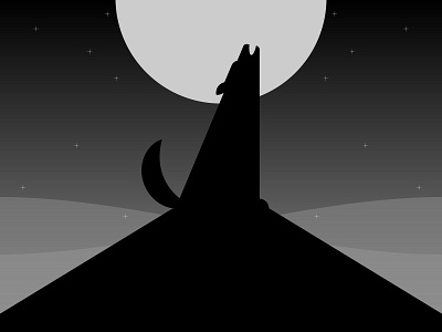 Howling at the Moon illustraion illustration illustration art illustration digital illustrations seattle