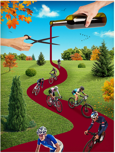 Michael Waraksa for Canadian Running Magazine canadiancycling editorial illustration illustration illustrationartist