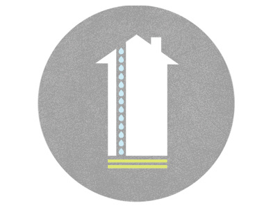 Raintower eco green house logo rain tower