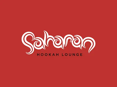 Saharan Lounge arab arabian arabic custom type custom typography genie hookah logo lounge sahara saharan smoke smoky type typogaphy typography wisp wispy