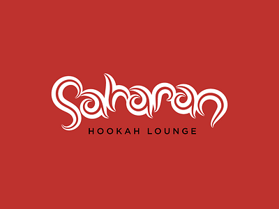 Saharan Lounge arab arabian arabic custom type custom typography genie hookah logo lounge sahara saharan smoke smoky type typogaphy typography wisp wispy