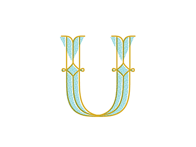 U again... fancy lettering logo mark type u