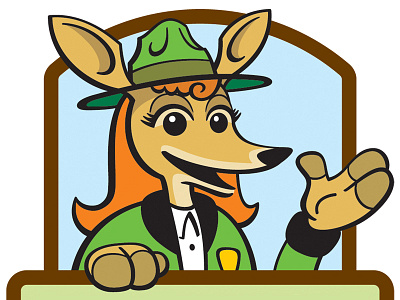 Ranger Paula cartoon character design deer design illustration patch ranger sketch