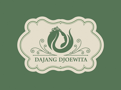 Dajang Djoewita beauty brand classic classy cosmetic girl identity label logo queen vintage woman