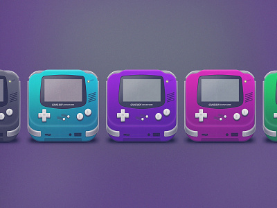 don't like purple? choose your colour gameboy gba icon nintendo totushi