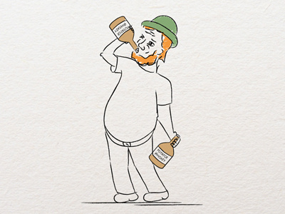 Potato Whiskey beard drunk man potato sketch whiskey