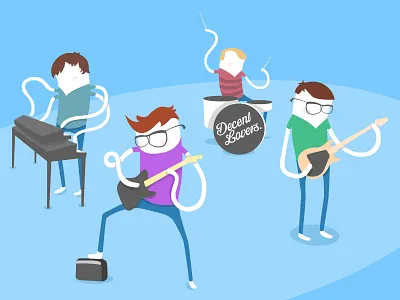 Decent Lovers Birthday Illustration art illustration lovers vector