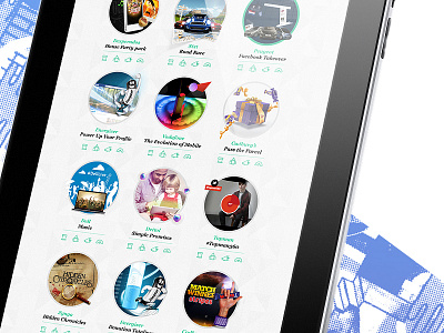 TBG work colour design icons ipad layout menu work