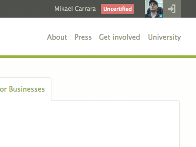 EarlyShares Topbar crowdfunding header logout icon tab topbar webdesign