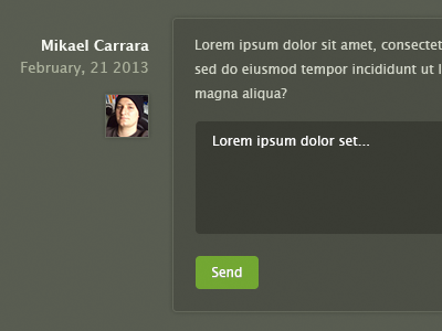 Comment Form button crowdfunding form interface textarea webdesign
