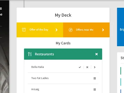 My deck blue flat design geomicons gradient green grey offers orange source sans pro symbolset yellow