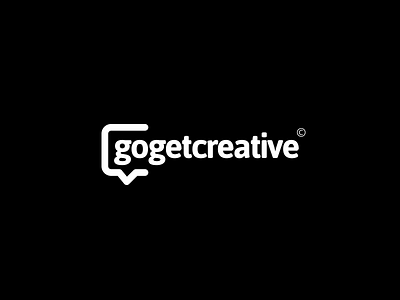 gogetcreative personal identity black brand creative gogetcreative logo monochrome personal refresh self promotion speech bubble white