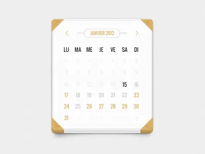 La Belle Assiette — Calendar calendar cuisine food profile tags texture webdesign website