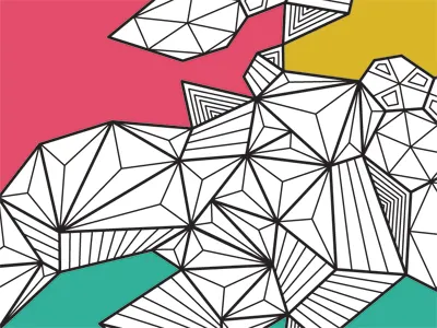 Exhibit Project Sneak Peek 1 abstract debbie clapper geometrics gneural graphic illustration opart patterns repeat triangles