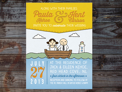 Wedding Invite illustration invite newfoundland wedding