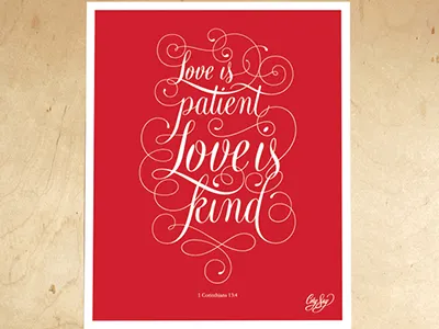 1 Corinthians 13 drawing hand lettering illustration vector