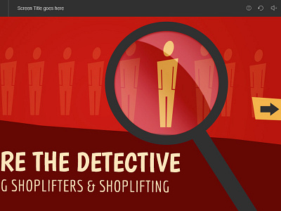 You're the detective course elearning flat jazzy minimal retro title page vantage path