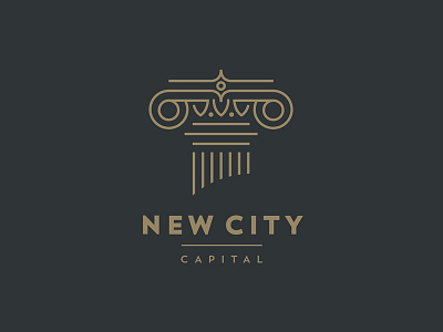 New City Capital branding capital column financial fund illustration investment logo