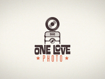 One Love photo brand camera logo love passion photography retro vintage vintagephoto