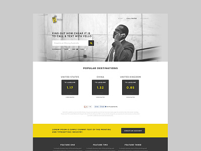 YELLO clean flat minimal simple web