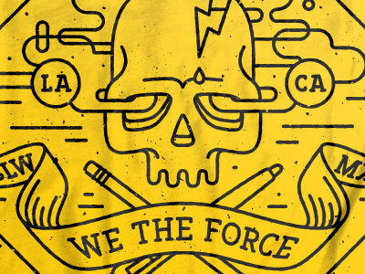 Bandana E3 bandana california e3 expo illustration line art los angeles ribbon skull vector wetheforce
