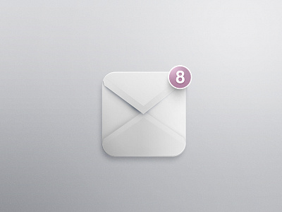 Mail app icon app clean envelope icon illustration ios iphone mail monotone notification photoshop soft