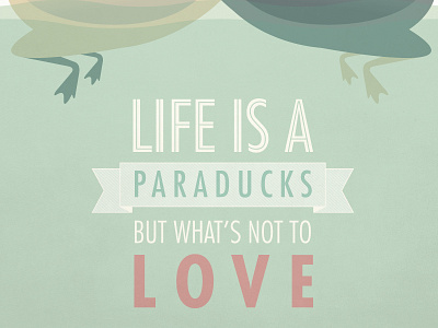 Paraducks Part 2 animals colors ducks kids love paradox typography vector