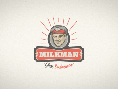 Milkman food logotype milk milkman red smokeware