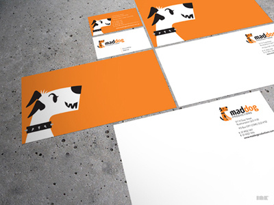 MadDog Productions Stationery character dog illustration logo maddog productions stationery