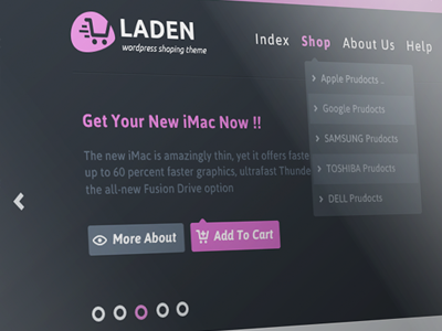 Laden - Submenu add to cart bootstrab menu cart jquery menu logo more shop slider submenu