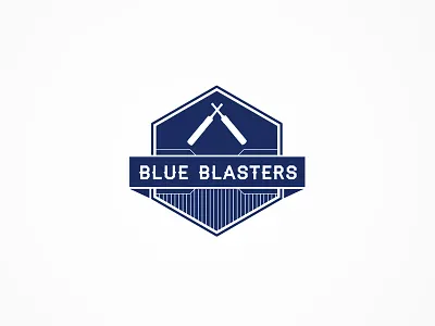 Blue Blasters blue cricket logo