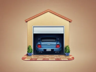 Garage auto automobile car garage icon vehicle