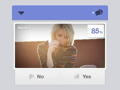 Purple app chat dating huzzah image ios messaging nav photo profile purple rank toolbar vote