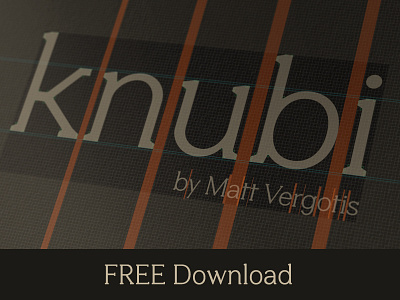 Knubi FREE Font Download australia branding corporate identity custom type design agency download font free gold coast knubi logo logo design matt vergotis verg verg advertising