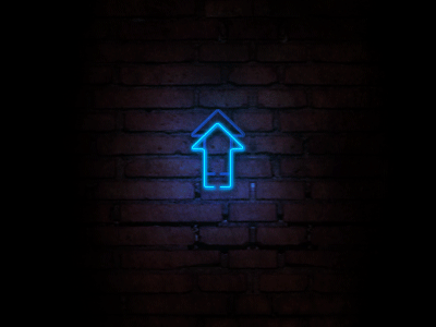 Neon Arrow Animation animation arrow blue light. neon yellow