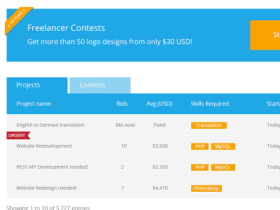 Shot #1036437 flat freelancer redesign ui ux