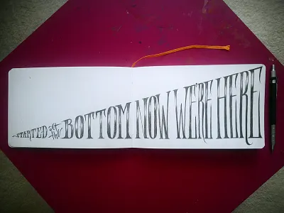 Lettering Lyrics, Drake drake graphite hand lettering ink lyrics sketchbook typography