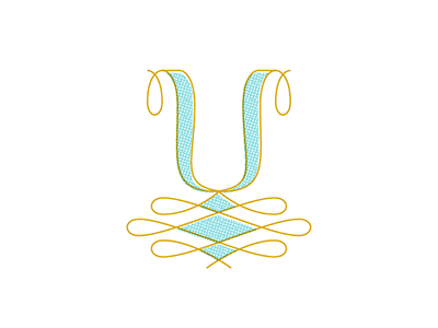 U real fancy... fancy lettering logo mark type u