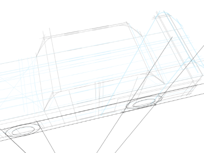 Car In Perspective drawing illustration marc aspinall sketch the tree house press tthp