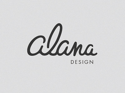 Alana logo design design handlettered logo script