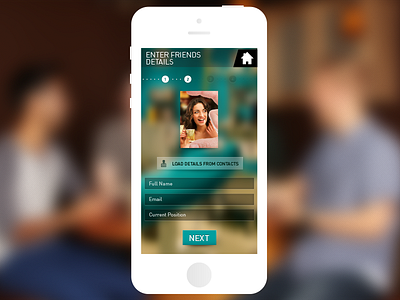 Refer a Friend - Mobile App contacts form friend healthcare image interface load details medical mobile next refer ui user