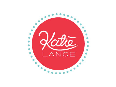 Katie Lance badge hand drawn script type