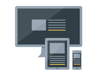 Responsive Icon desktop flat icon mobile responsive rwd tablet