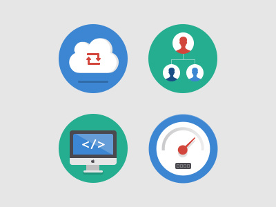 Flat Icons account cloud dashboard flat icons imac speedometer