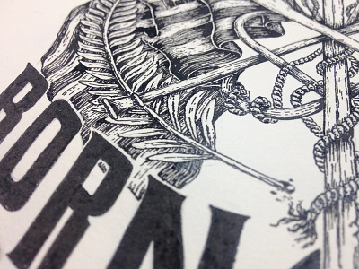 Honor illustration pen and ink sevenly typography