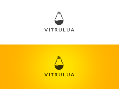 Vitrulua bulb energy light liquid logo