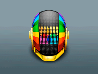 Daft Punk animation daft punk gif helmet miraj pixlee